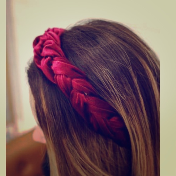 Burgundy Braided Headband- NWT- One Size - Picture 1 of 3